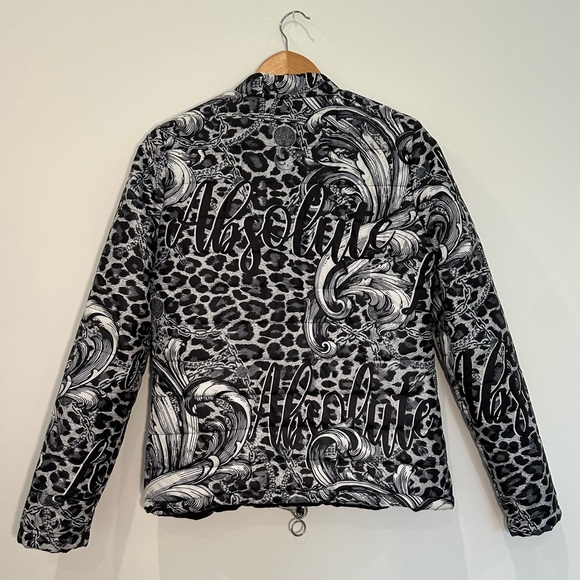Nice Istanbul Animal Print Quilted Coat with Rhinestones Size M - Picture 4 of 12